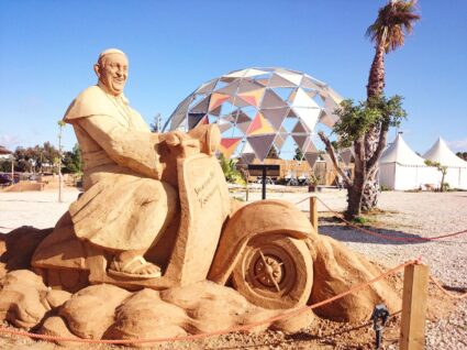 escultura de areia