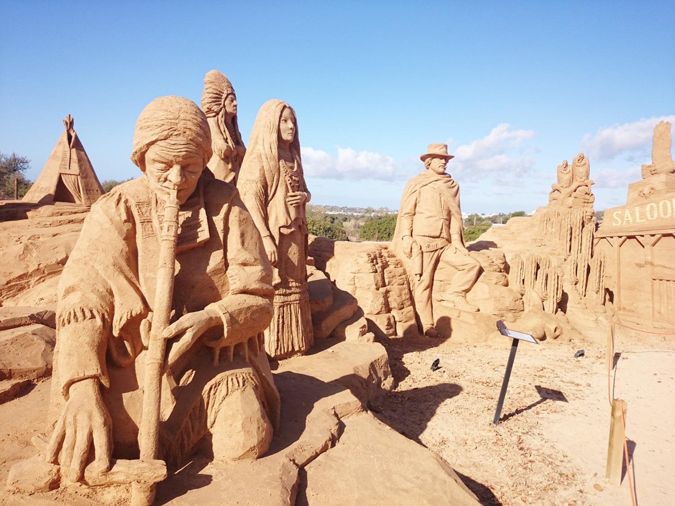 escultura de areia